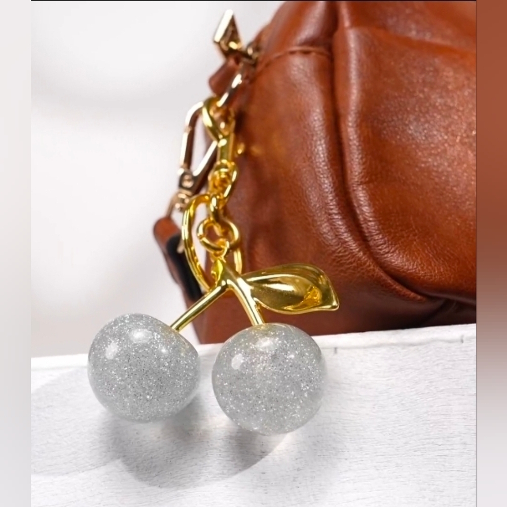 2 High Quality Cherry Charm/Keychain In Premium Resin/Metal - Picture 2 of 13